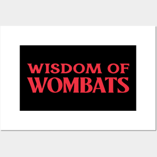 Wisdom of Wombats Animal Collective Nouns Posters and Art